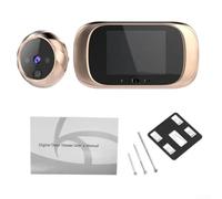 Caméra de sonnette LCD de 2,8" avec intégration judas, enregistrement des photos et architecture de mémoire autonome (doré)