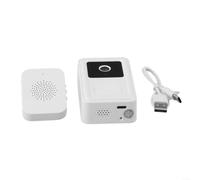 Caméra de sonnette sans fil 1080p pour vision nocturne PIR sans fil (blanc)