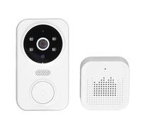 Caméra de Sonnette sans Fil, Sonnette Vidéo WiFi Intelligente, Caméra de Sonnette Vidéo HD 1080p avec Objectif Grand Angle, Audio Bidirectionnel, Vision Nocturne, Appel Vidéo à