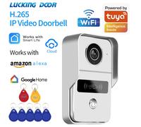 Caméra de sonnette Tuya Smart 1080P, Wi-Fi, sans fil, IR, HD, interphone vidéo avec RJ45 à POE, option de verrouillage, technologie de déverrouillage KW02-Basic