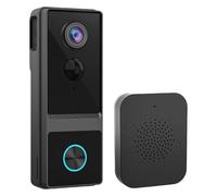 Caméra de sonnette vidéo, 1080p WiFi 2 voies, sonnette de porte audio, surveillance de la sécurité du porche extérieur, dispositif de sécurité sans fil pour propriétaires et utilisateurs familiaux