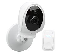 Caméra de Sonnette Vidéo, Caméra Intelligente de Sonnette Vidéo WiFi sans Fil 1080P HD, Caméra de Sonnette de Vision Nocturne Infrarouge avec Appel Bidirectionnel, Prise en