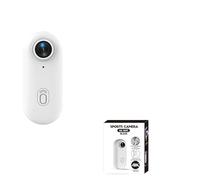 Caméra de Sport extérieure 4K FHD 1080P intégrée à Un Casque Moto ou vélo : Mini-caméra corporelle for Filmer et enregistrer des vidéos d'action(Add 32GB Card,UHD Pro 4K White)