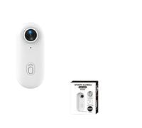 Caméra de Sport extérieure 4K FHD 1080P intégrée à Un Casque Moto ou vélo : Mini-caméra corporelle for Filmer et enregistrer des vidéos d'action(Add 32GB Card,FHD 1080P White)