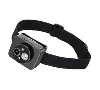 Caméra de sport montée sur casque - 1080p résistant à l'eau - Enregistreur vidéo pour casque - Caméra d'action avec lampe frontale réglable à 45° | Capteur intelligent stable avec projecteur LED pour