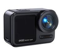 Caméra de sport portable,Aiorber caméra HD étanche, ultra grand angle 150°, double écran avant/arrière, 2000 mAh, caméra pour cyclisme, plongée, vlog et activités de plein air, 64 Go, noir noir