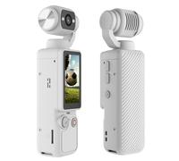Caméra de Sport Portable Q7, Mini-caméra de Poche 1080P avec Objectif orientable à 180°, éclairage d'appoint intégré et Batterie Rechargeable de 2000 mAh,White-136 * 34.6 * 31mm