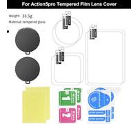 Caméra de sport trempé film protecteur d'écran 3/4 couverture d'objectif pour DJI Osmo Action 5Pro