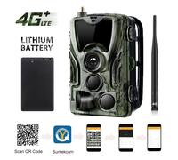 Caméra de suivi des sentiers avec application, Service de cloche, caméras de chasse 4G HC801PRO-LI avec batterie de chargeur 5000Mah, pièges photos à Vision nocturne 30MP 4K USA VERSION