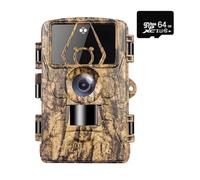 Caméra De Suivi des Sentiers Étanche, WiFi 8K, PR801W, 60mp, Prend en Charge La Visualisation par Application, for Chasse Aux Animaux Plein Air, Vision Nocturne Et Surveillance Ferme(Add 64GB)