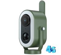 Caméra de Surveillance 4G LTE 2K Portable Magnétique pour Camping/RV/Voyage, Batterie 6000 mAh, Détection PIR Humaine, IP65
