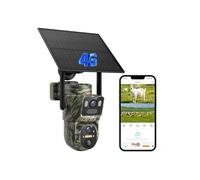 Caméra de surveillance 4G solaire - GENERIQUE - Double objectif - Détection PIR & suivi - Vision nocturne 2K