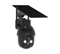 Camera de surveillance à batterie avec panneau solaire 3MP 2K HD sans fil WIFI- Q03 Noir