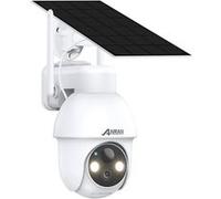 Camera de surveillance à batterie avec panneau solaire ANRAN 3MP 2K HD sans fil WIFI- Q03 Blanc Blanc