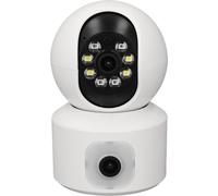 Caméra de surveillance à double lentille 1080p sans fil domestique WiFi 360 degrés PTZ -Détection de mouvement de rotation