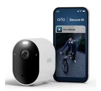 Arlo Pro 6, Caméra de Surveillance WiFi Extérieure sans Fil 2K+ HDR, Détection par IA, Vision Nocturne Couleur, Audio bidirectionnel, Compatible avec Alexa, Essai Arlo Secure Inclus, 1 Caméra