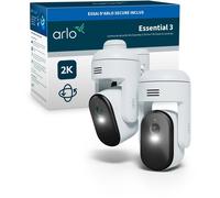 Arlo Caméras de surveillance connectées Essential 3 2K PTZ Extérieures Pack de 2 Blanc