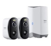 Caméra de surveillance - BASEUS - N1 Plus - 2K - 16 Go - Vision nocturne - IP67 Blanc