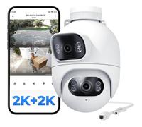 CAMERA DE SURVEILLANCE CONNECTEE - DIANE CONFORT - EC6 Dual 2K+2K - Double objectif 2K+2K - Vision nocturne couleur - WiFi/Filaire