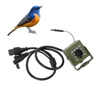 Caméra de Surveillance de la Faune, Caméra de sécurité Intérieure et Extérieure, Caméra de Vision Nocturne pour Nichoir, Caméra Grand Angle WiFi 2,4 GHz avec 10 LED, pour