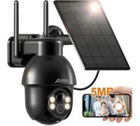 3G/4G LTE Caméra Extérieure+Panneau Solaire, 2K Camera Exterieur sans Fil sur Batterie, Carte SIM+32Go Carte SD, 360° PTZ