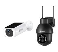 Camera de surveillance exterieur sans fil ANRAN Q3 Noir+ C3 Blanc