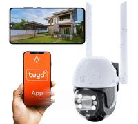 Caméra de Surveillance Extérieure PTZ 310°/140° Wi-Fi ALARME Vision...