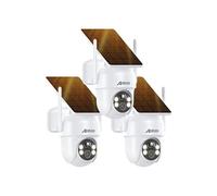 caméra de Surveillance extérieure sans Fil Solaire 2K 3MP HD avec panneau Solaire intégré -Q4-3 pièces