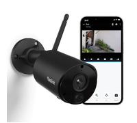 Caméra de Sécurité sur Batterie 1080P WiFi sans fil Audio Bidirectionnel Détection de Mouvement PIR, Argus Eco Noir