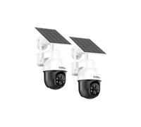 Caméra de surveillance extérieure solaire WiFi aosu 5MP Blanc lot de 2