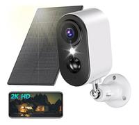 Caméra de surveillance extérieure - UNDERSCORE - 2K WiFi - Batterie 5200 mAh - Panneau solaire - Vision nocturne couleur