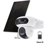 Caméra de surveillance connectée Ezviz HB90 Double objectif Blanc + Panneau solaire 8 W