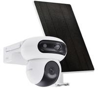EZVIZ Caméra de sécurité extérieure HB90x, 2 objectifs 2K, 360°, batterie 10 400 mAh, panneau solaire