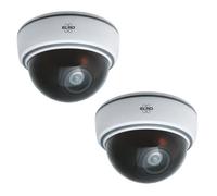 Caméra de surveillance factice dôme ELRO CDD15F intérieur flash LED dissuasion lot de 2 Blanc