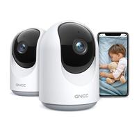 Caméra de Surveillance GNCC P1-2E - 2 Pack - WiFi Interieur 1080P - Caméra Dôme avec 360°PTZ - Suivi de Mouvement et Vision Nocturne