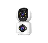 Caméra de Surveillance Intérieure Full HD 1080p Motorisée Connectée Wi-Fi Blanc / Noir