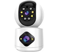 Caméra de Surveillance Intérieure Full HD 1080p Motorisée Connectée Wi-Fi Blanc / Noir