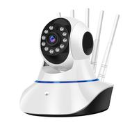 Caméra de Surveillance Intérieure Full HD 1080p Wi-Fi avec Vision Nocturne MAXEXCELL Blanc
