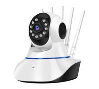 Caméra de Surveillance Intérieure Full HD 1080p Wi-Fi avec Vision Nocturne Blanc