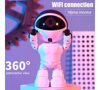 Caméra De Surveillance Ip Wifi Robot Hd 1080p, Dispositif De Sécurité Domestique Sans Fil, Babyphone Vidéo, Avec Télécommande Vocale