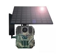 Caméra De Surveillance La Faune 4G À Énergie Solaire Intégrée, 30mp, 4K, Vision Nocturne, Application Téléphonique, Angle Détection 120, Capteurs Mouvement Enregistrement VidéO Net