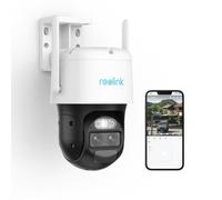 Reolink Caméra de Sécurité 4MP WiFi batterie, intelligente Auto Suivi Zoom 6X Deux Objectif Projecteur