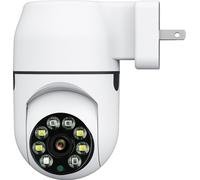 Caméra de surveillance sans fil 1080P WiFi Caméra de surveillance à domicile avec détection de mouvement, audio 2 voies, vision nocturne, stockage sur carte SD