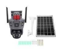 Caméra de Surveillance TD35 V380 Pro, caméra de sécurité Solaire 2K à Double Objectif sans Fil pour l'extérieur 5G 2,4 G WiFi pour la Maison, système de détection Humaine AI,