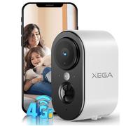Caméra de surveillance - Xega - 4G - Vision nocturne couleur - Batterie 6000mAh - IP66