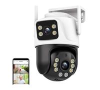 Caméra de Surveillancem Caméra extérieure PTZ 4K 8mp, Double Objectif, détection Humaine, Suivi AI, Protection de sécurité, vidéosurveillance