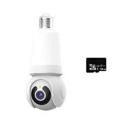 Caméra de Surveillancem Caméra IP d'intérieur à Ampoule, Vision Nocturne Polychrome, Suivi Automatique, vidéosurveillance Intelligente, Moniteur de sécurité sans Fil avec Support E27