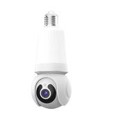 Caméra de Surveillancem Caméra IP d'intérieur à Ampoule, Vision Nocturne Polychrome, Suivi Automatique, vidéosurveillance Intelligente, Moniteur de sécurité sans Fil avec Support E27
