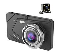 Caméra de tableau de bord 1080p avant et arrière avec écran de 10,2 cm, grand angle 170°, vision nocturne WDR Loop Parking - Installation facile pour camion SUV