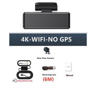 Caméra De Tableau De Bord 4k 3840x2160p Pour Voiture,Enregistreur Dvr,4 Pouces,Caméra De Rectransistors,1080p,Vision Nocturne,Capteur G,Support Gps,Wifi - Type M11-6-Aucun